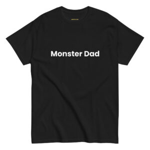 unisex-classic-tee-black-front-69109998c1a60.jpg Camiseta clásica "Monster Dad"